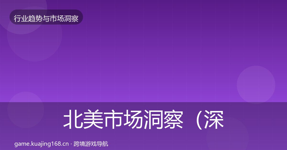 北美市场洞察(深度)