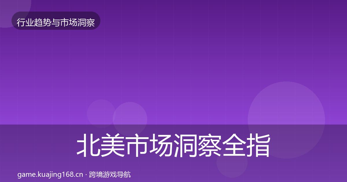 北美市场洞察全指南：实用