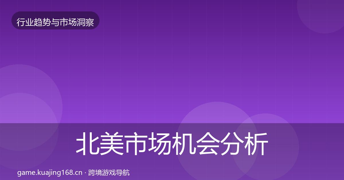 北美市场机会分析全指南：2027年