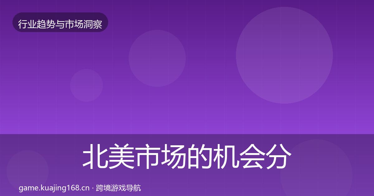 北美市场的机会分析（深度）