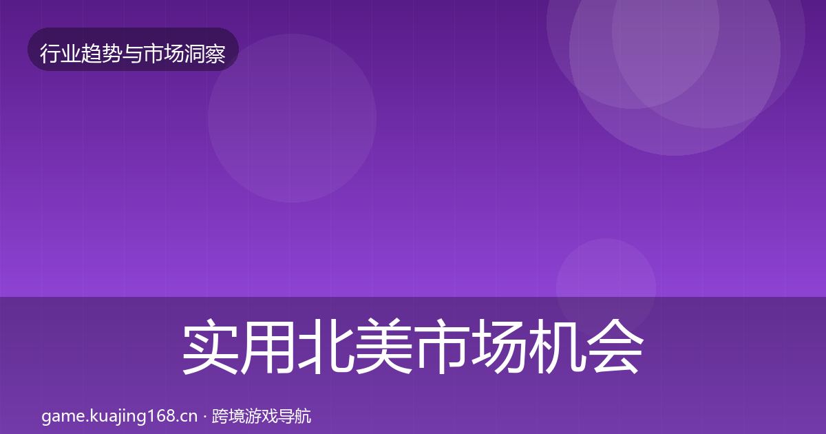 实用北美市场机会分析