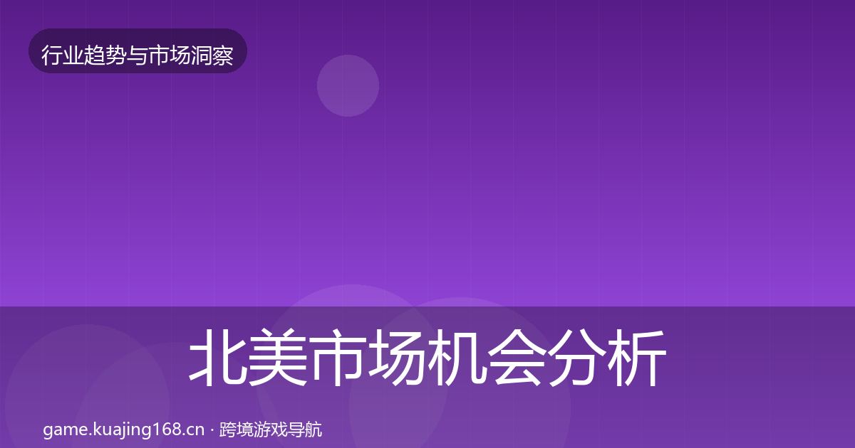 北美市场机会分析全指南：一线