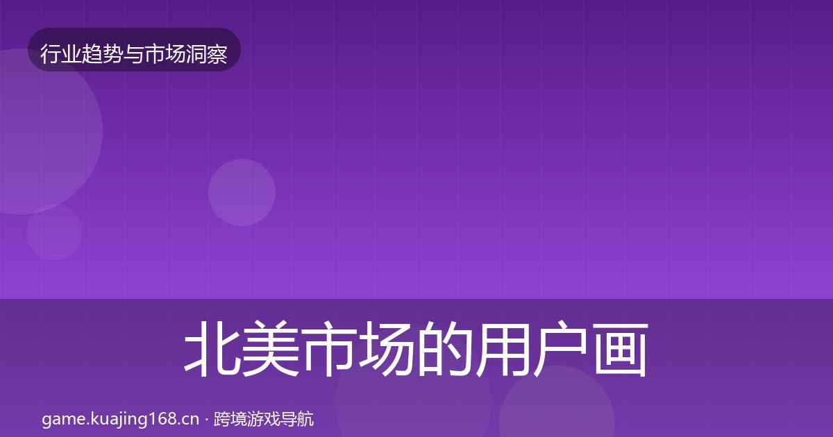 北美市场的用户画像（实用）