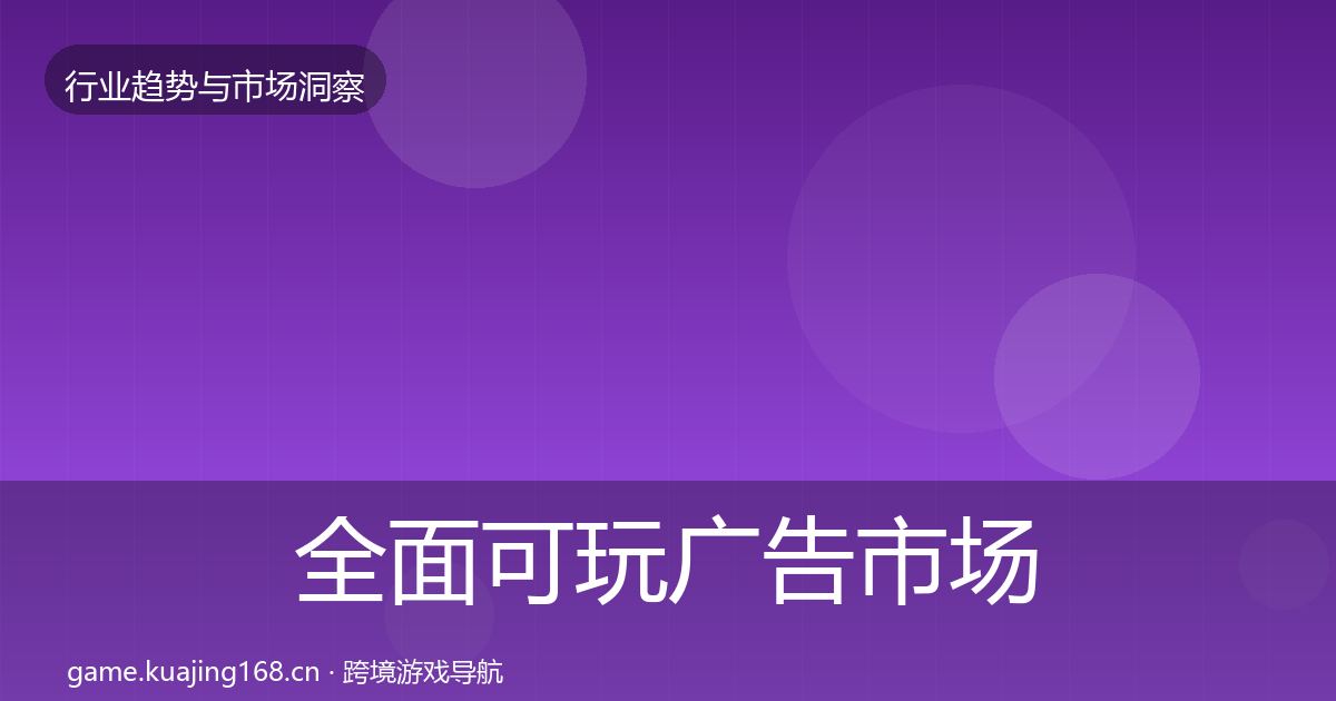 全面可玩广告市场洞察