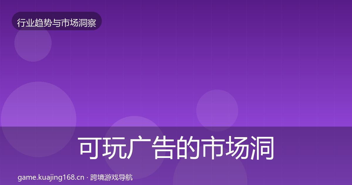 可玩广告的市场洞察（实用）