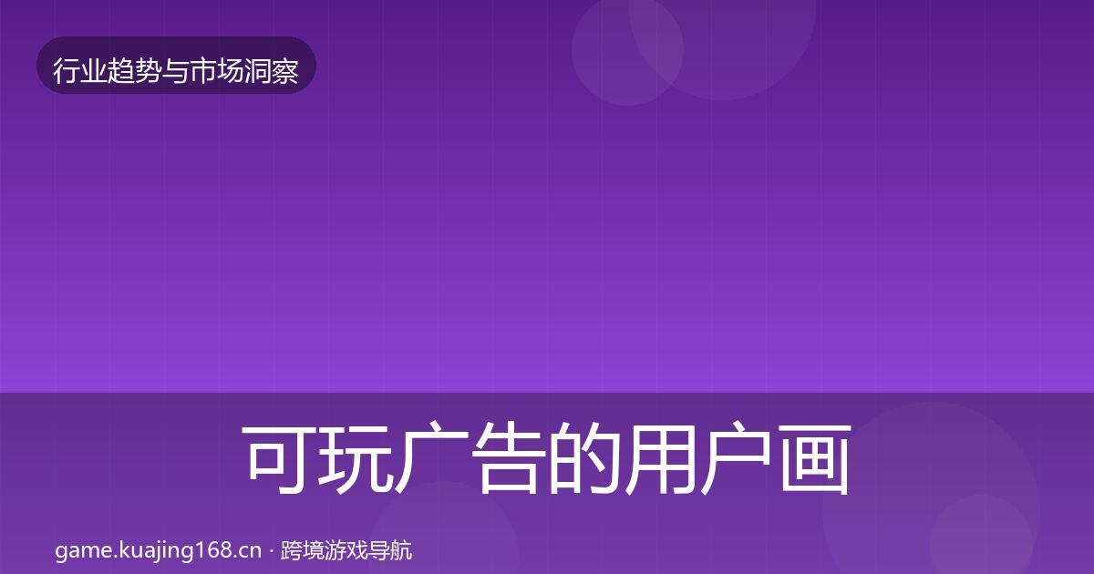 可玩广告的用户画像（2026年）