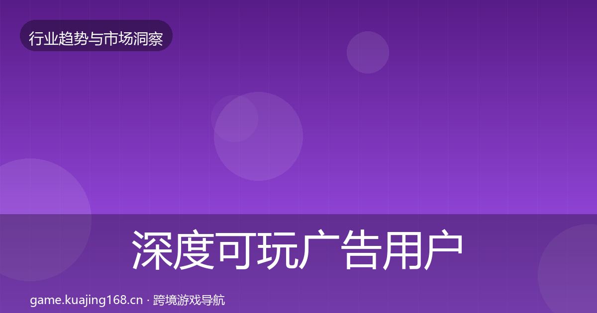 深度可玩广告用户画像