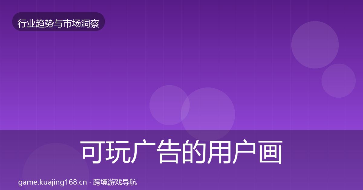 可玩广告的用户画像（一线）