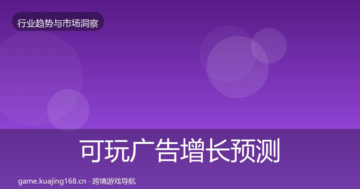 可玩广告增长预测全指南:2027年