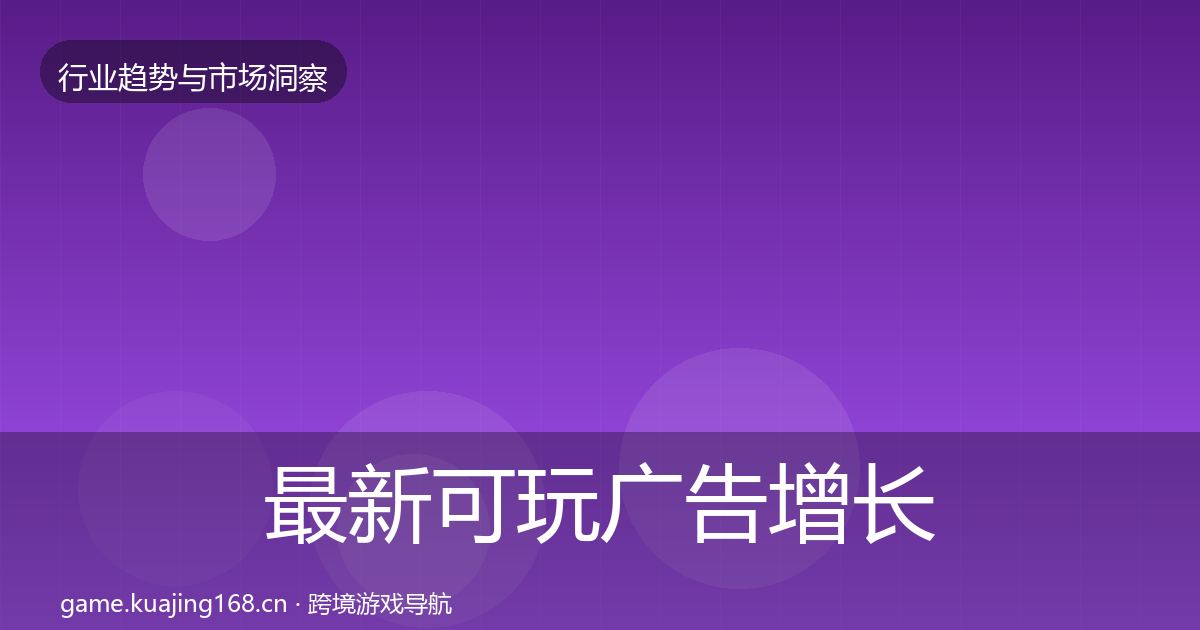 最新可玩广告增长预测