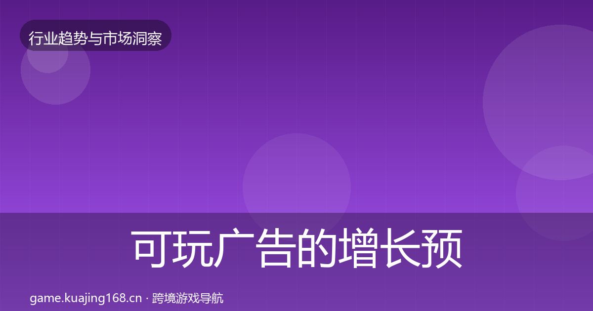 可玩广告的增长预测(全面)