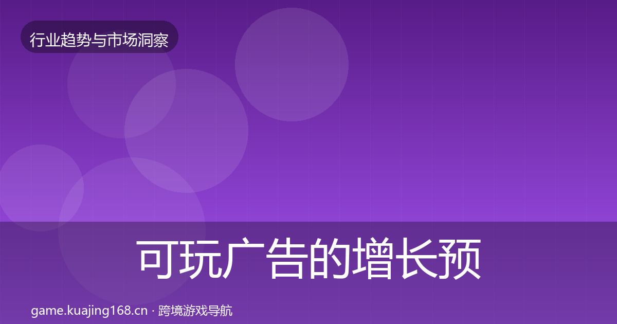 可玩广告的增长预测（深度）