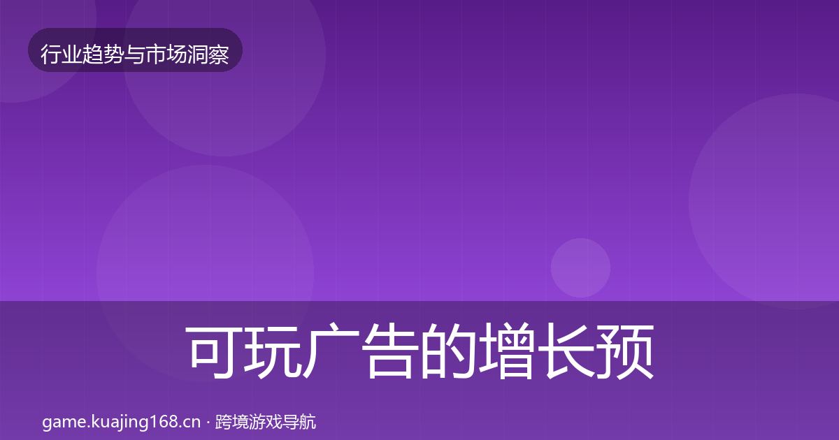 可玩广告的增长预测（官方）
