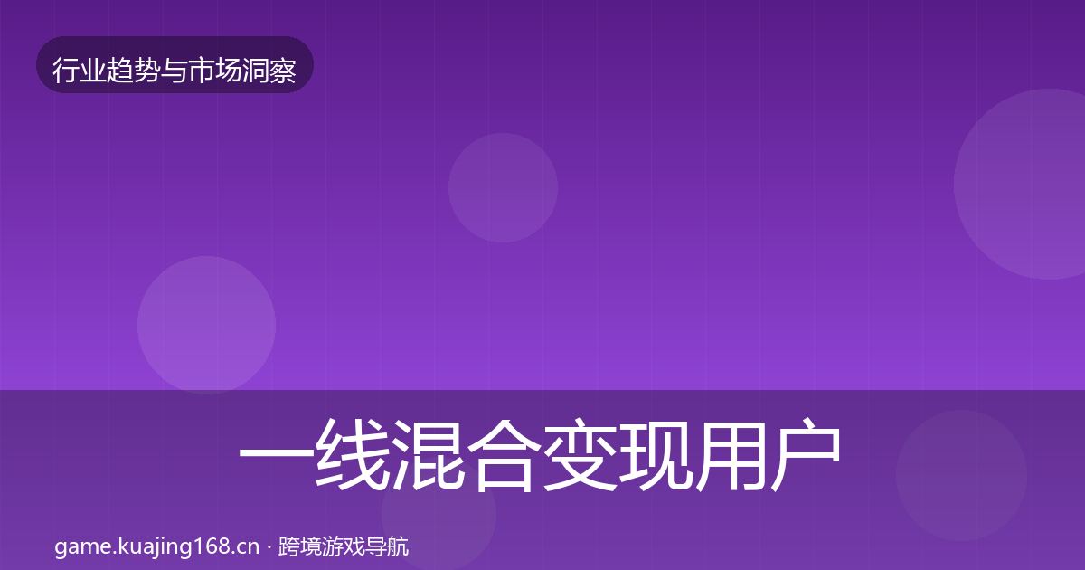 一线混合变现用户画像