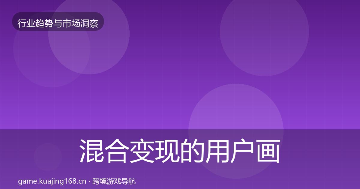 混合变现的用户画像（一线）