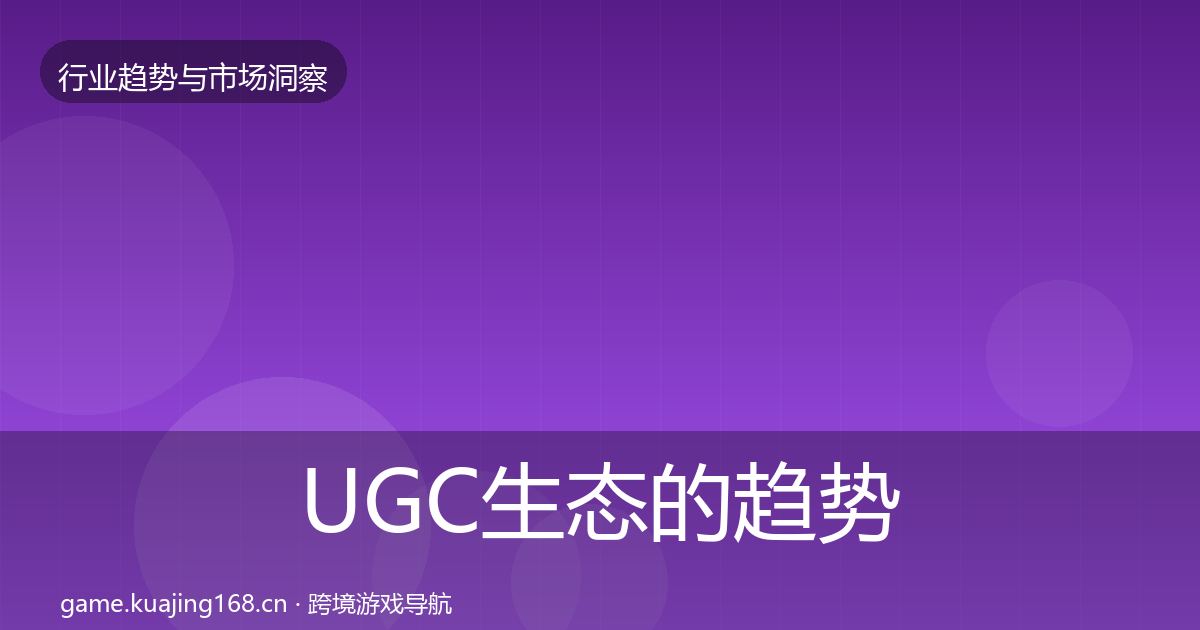 UGC生态的趋势报告（2027年）