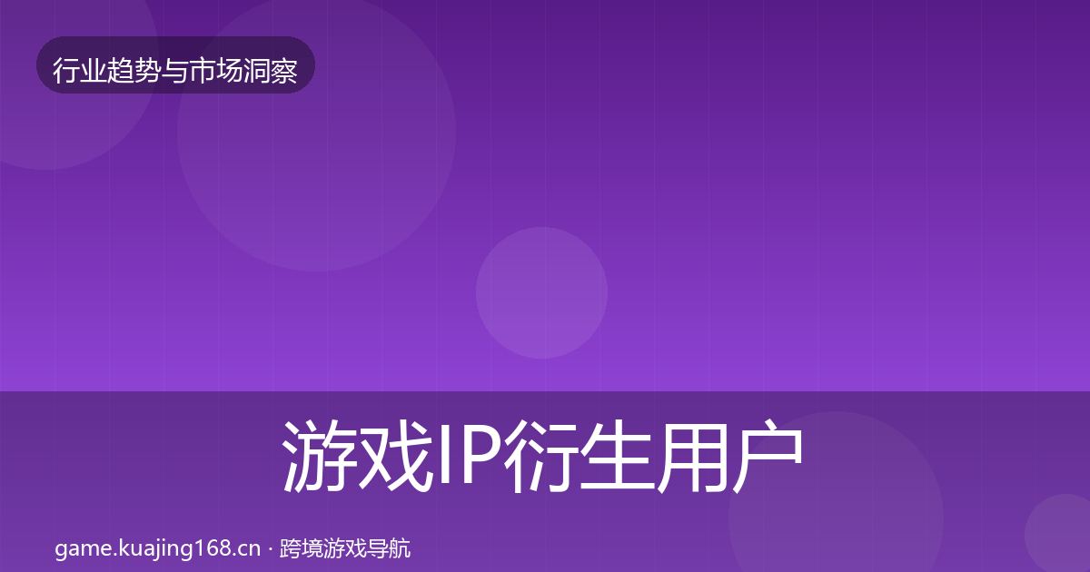 游戏IP衍生用户画像全指南：全面