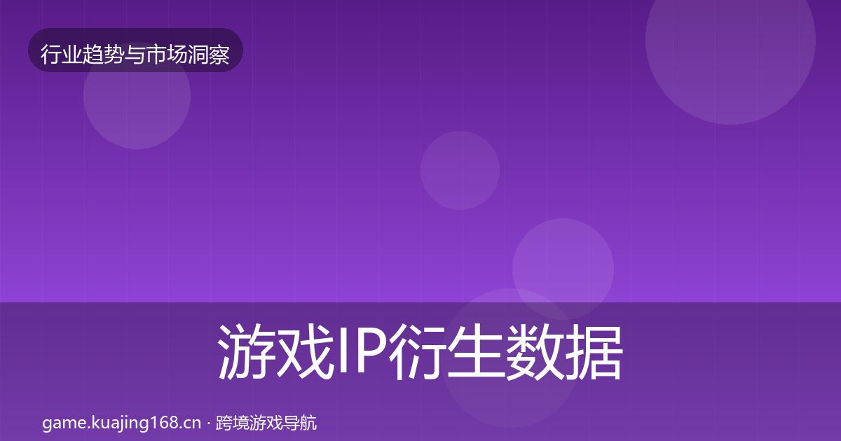 游戏IP衍生数据解读要点梳理·第15篇