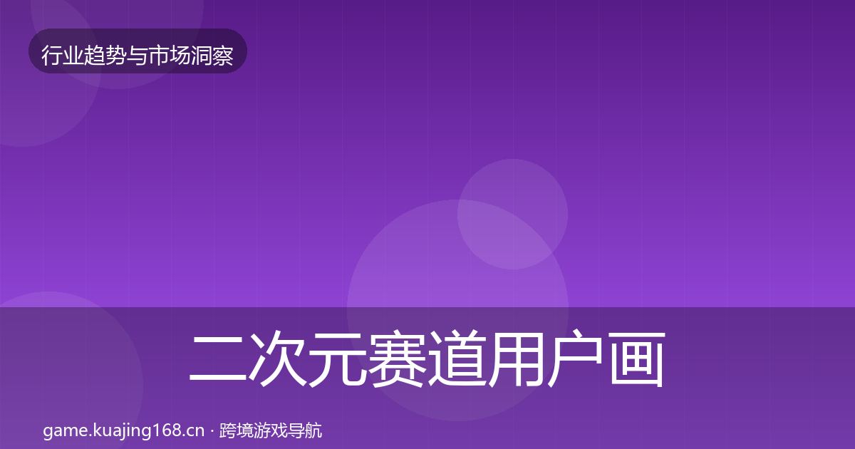 二次元赛道用户画像实践指南·第27篇