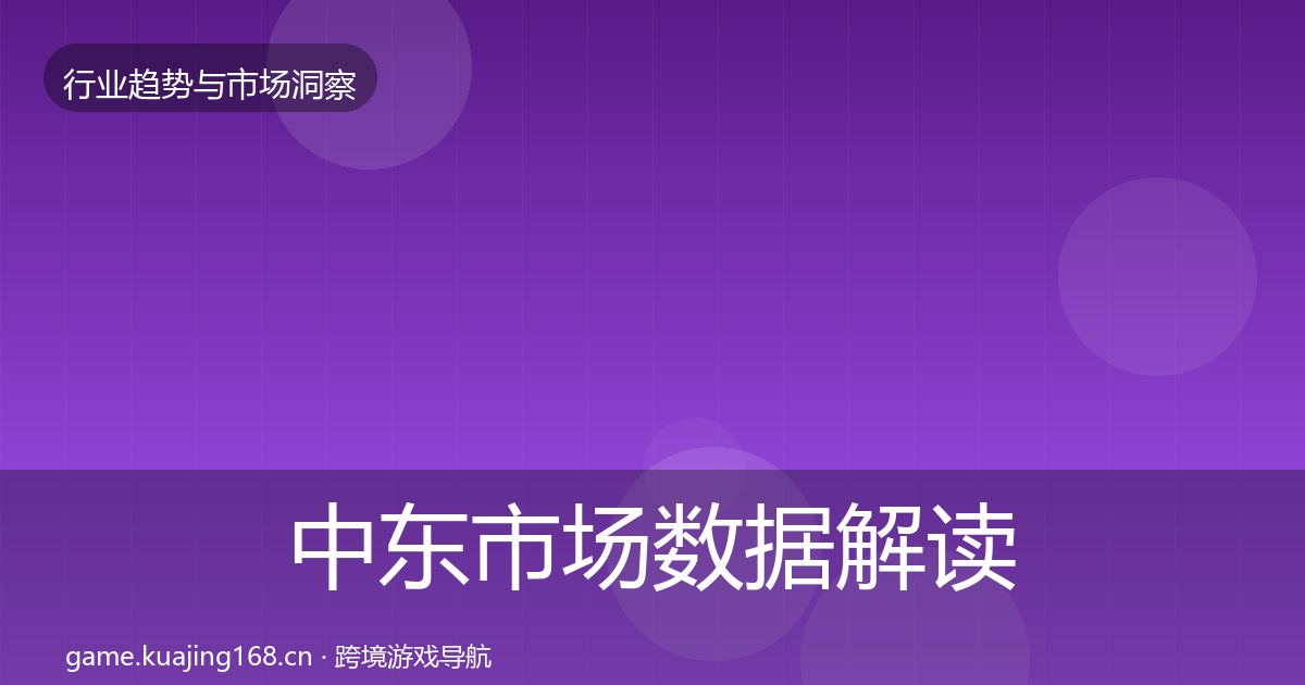 中东市场数据解读入门到进阶·第53篇