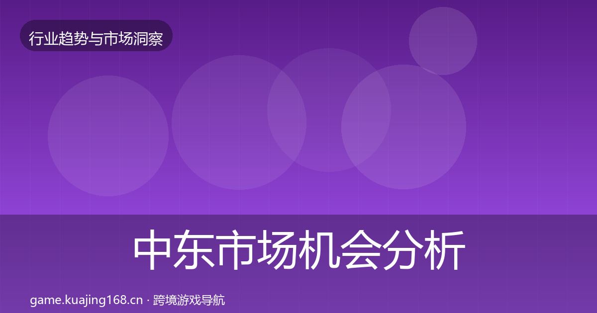 中东市场机会分析入门到进阶·第58篇