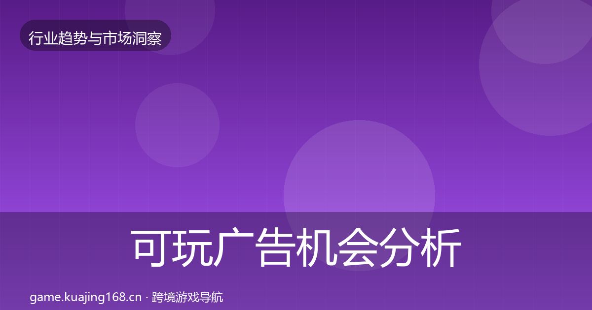 可玩广告机会分析入门到进阶·第59篇