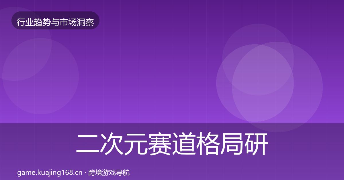 二次元赛道格局研判实践指南·第62篇