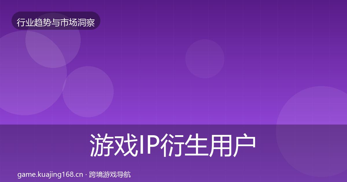 游戏IP衍生用户画像要点梳理·第70篇