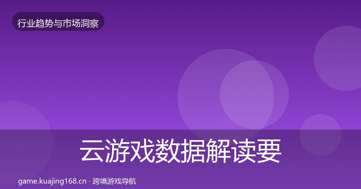 云游戏机会分析要点梳理·第216篇