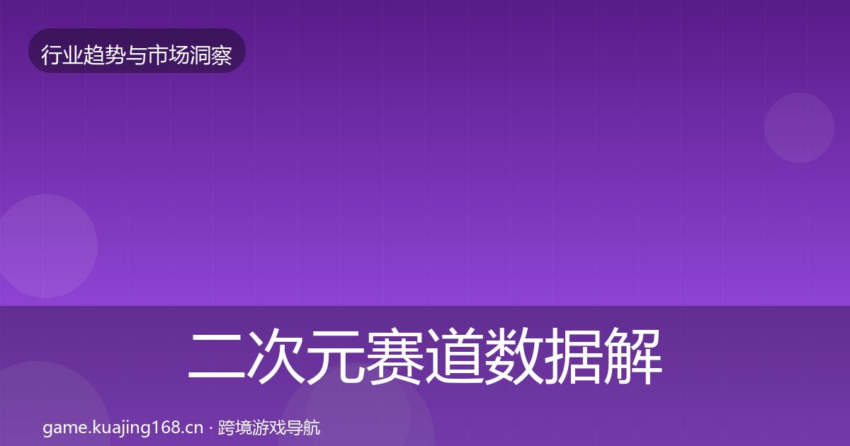 二次元赛道机会分析实践指南·第257篇