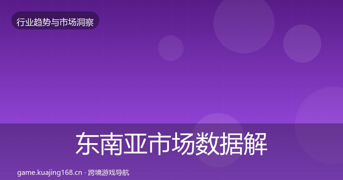 东南亚市场机会分析全攻略·第259篇