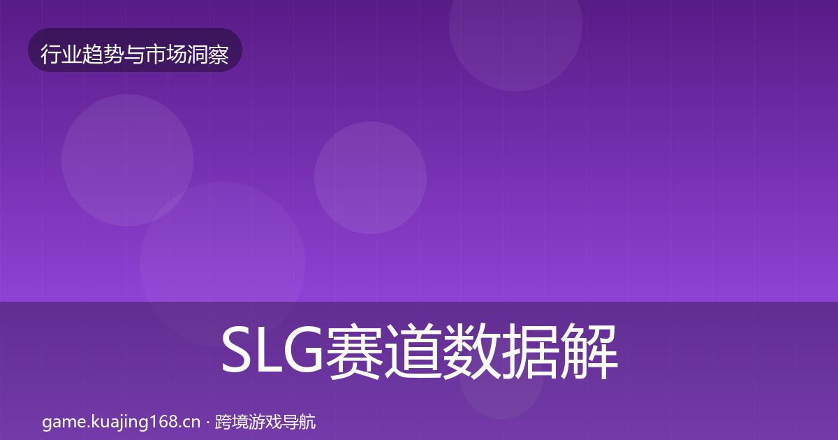 SLG赛道机会分析入门到进阶·第260篇