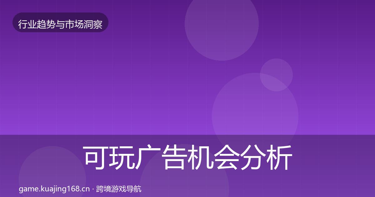 可玩广告格局研判入门到进阶·第264篇