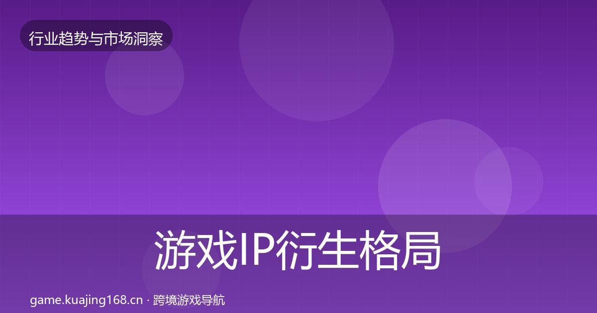 游戏IP衍生用户画像要点梳理·第310篇