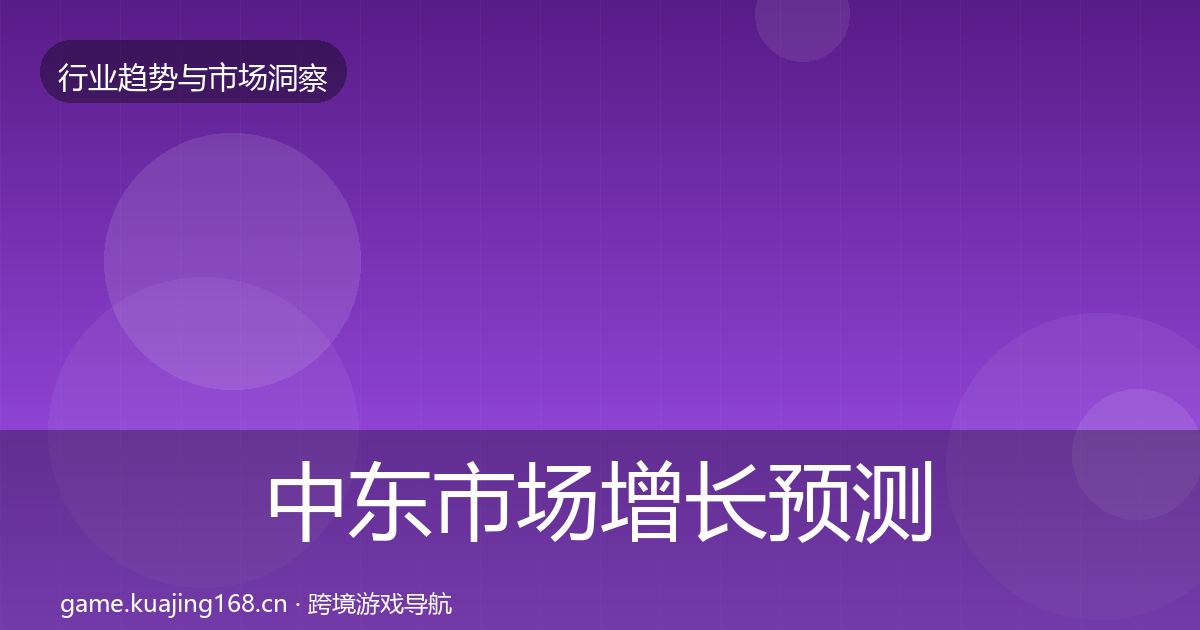中东市场增长预测入门到进阶·第353篇