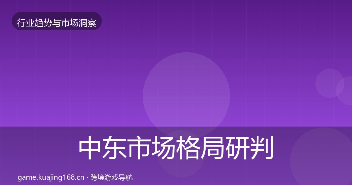 中东市场格局研判入门到进阶·第383篇