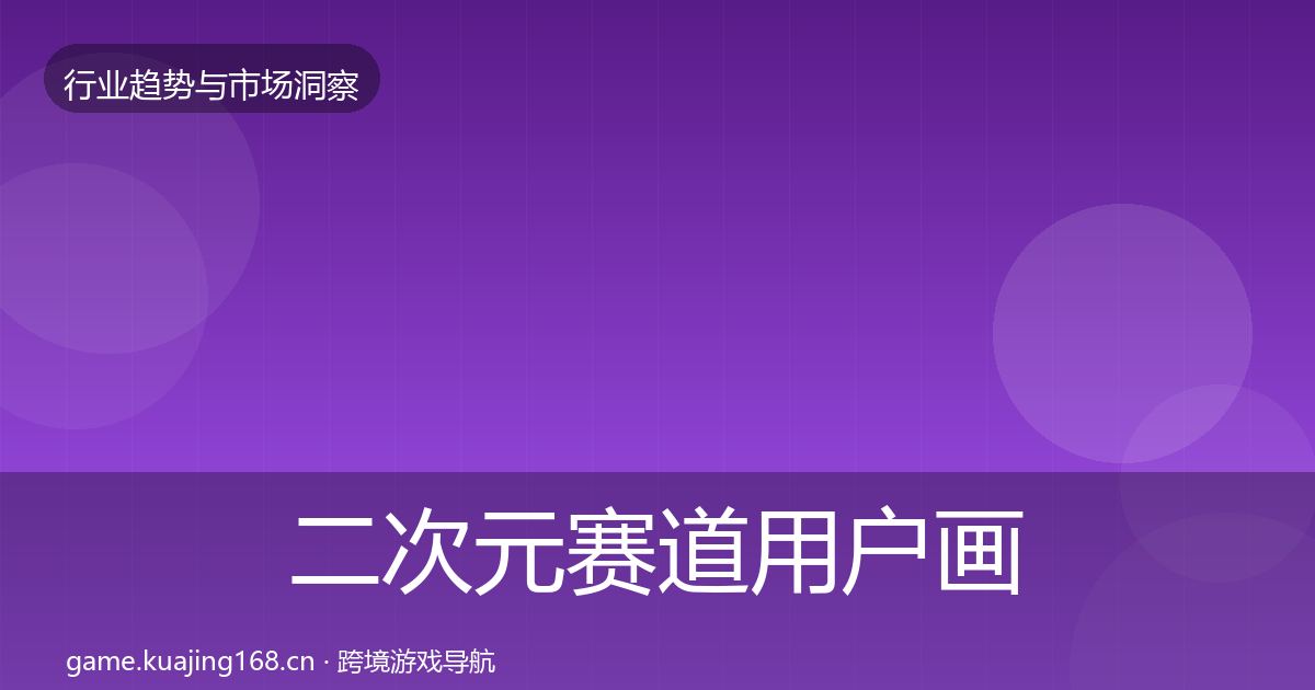 二次元赛道用户画像实践指南·第387篇