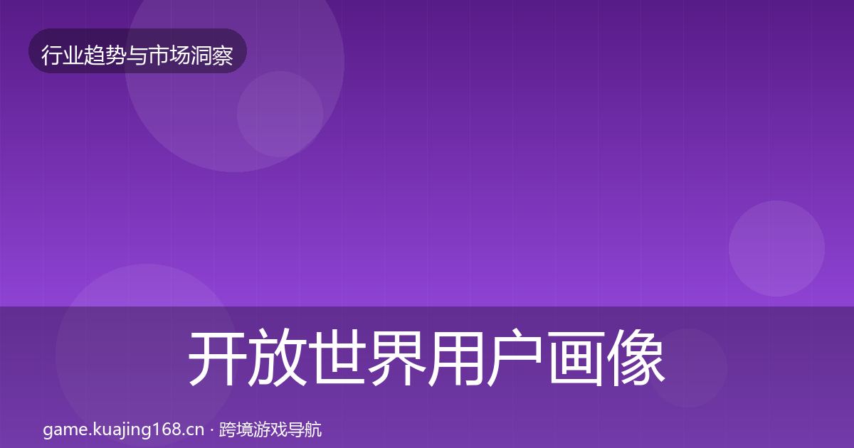 开放世界用户画像全攻略·第428篇