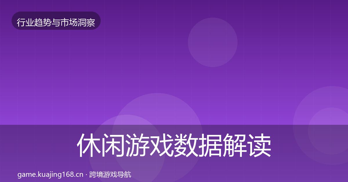 休闲游戏数据解读要点梳理·第573篇
