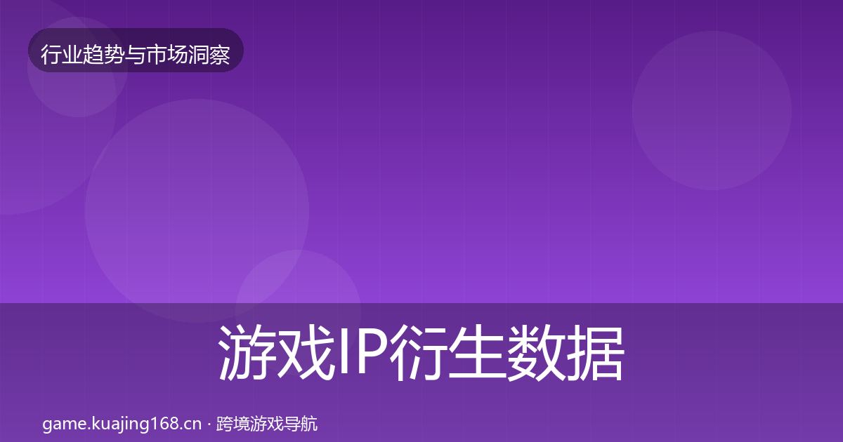游戏IP衍生数据解读要点梳理·第575篇