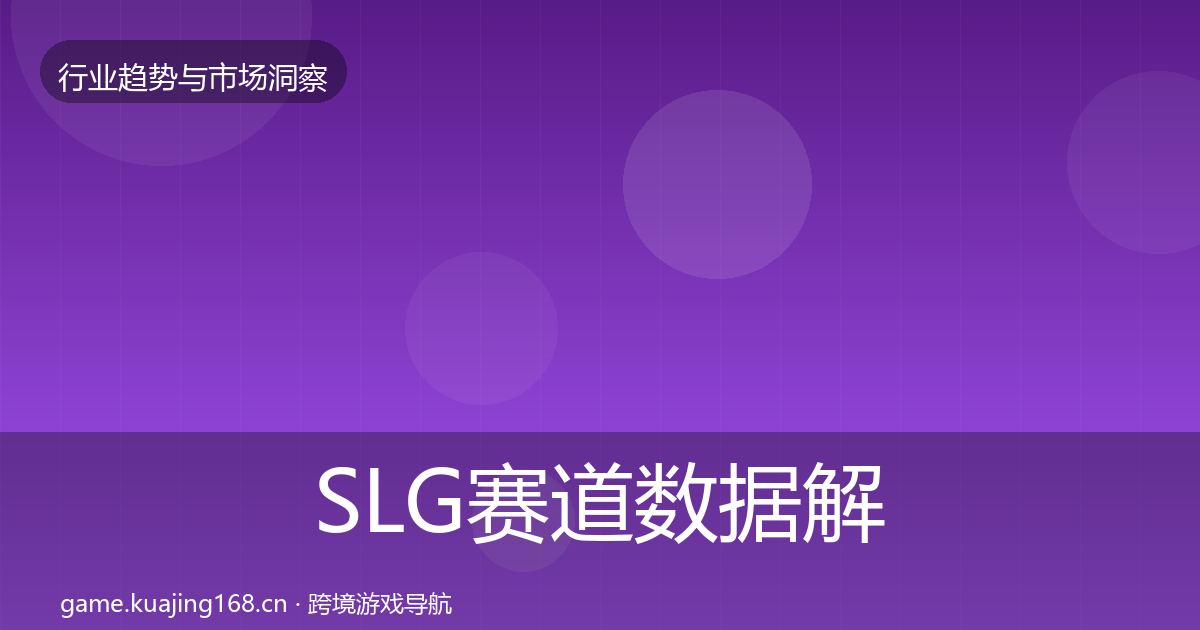 SLG赛道数据解读入门到进阶·第575篇