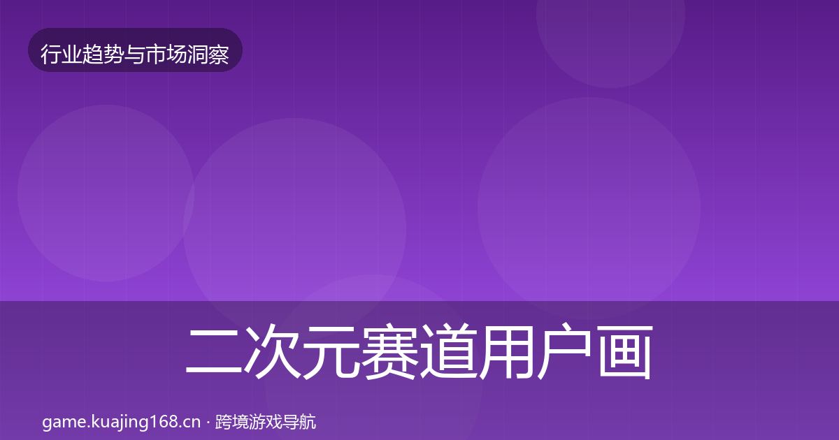 二次元赛道用户画像实践指南·第587篇