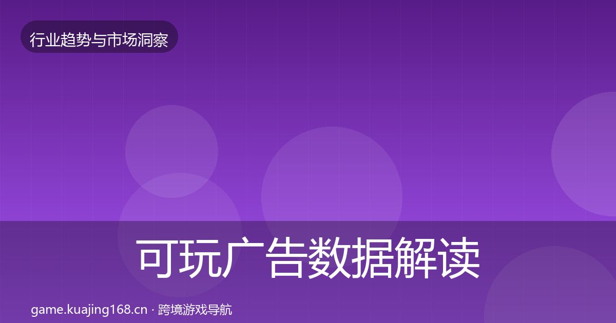 可玩广告数据解读入门到进阶·第614篇