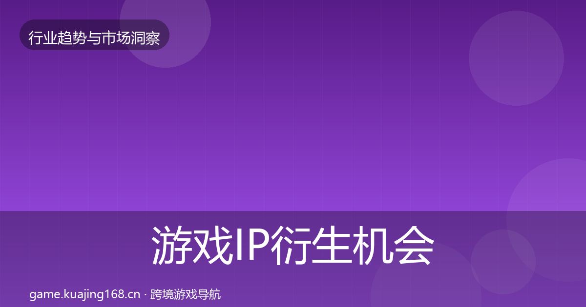 游戏IP衍生机会分析要点梳理·第620篇