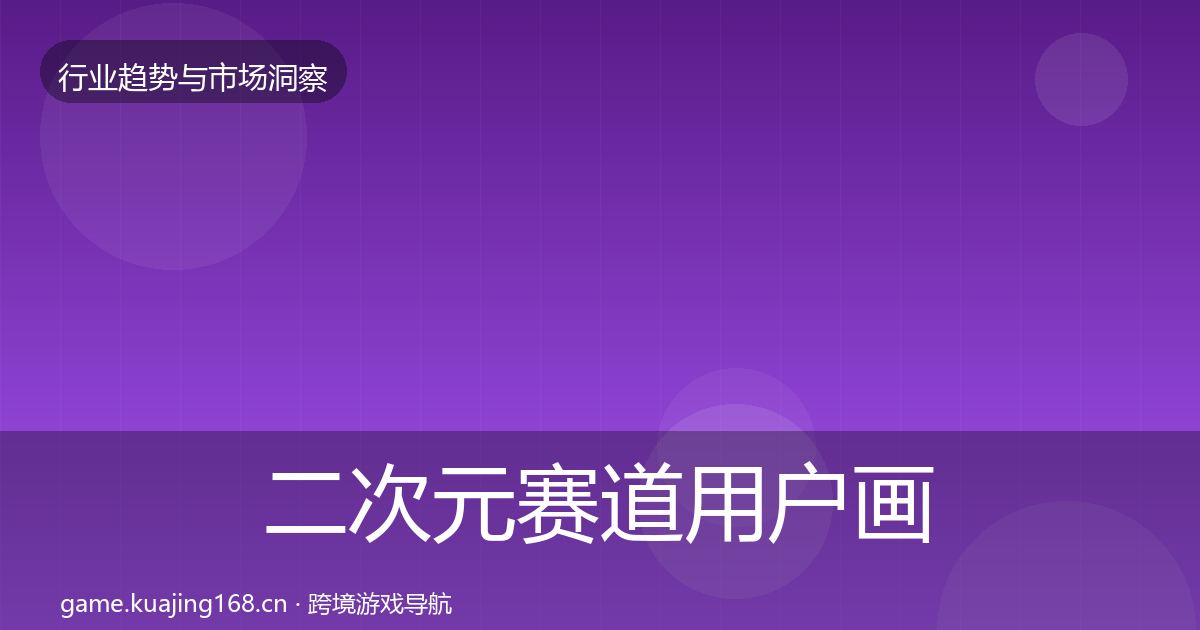 二次元赛道用户画像实践指南·第627篇