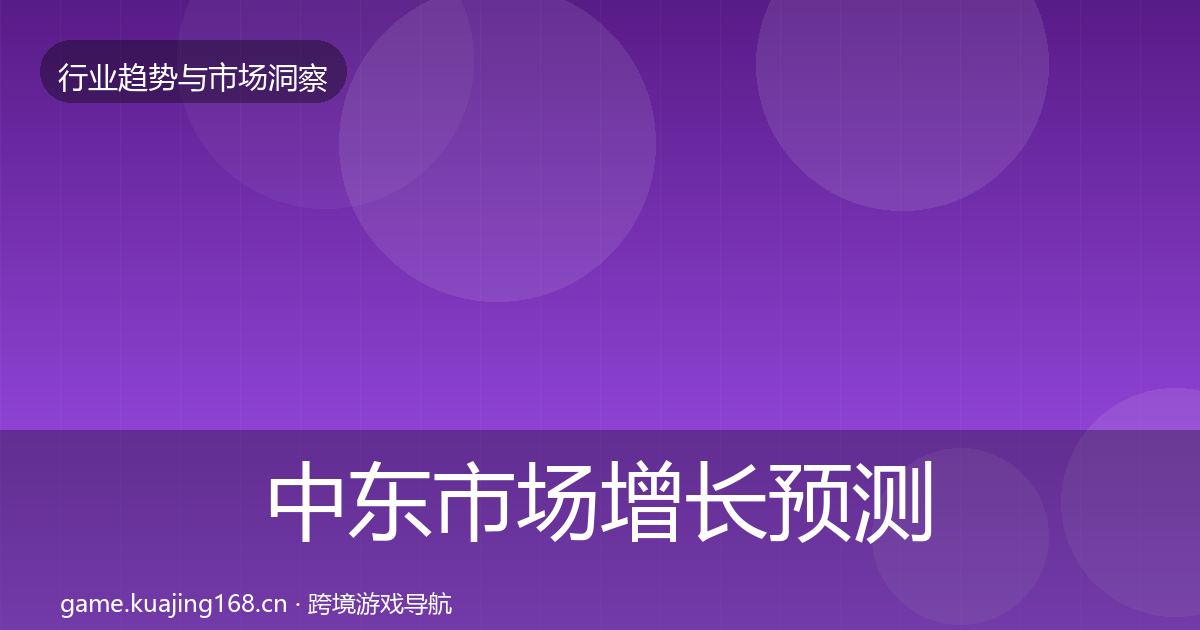 中东市场增长预测入门到进阶·第633篇