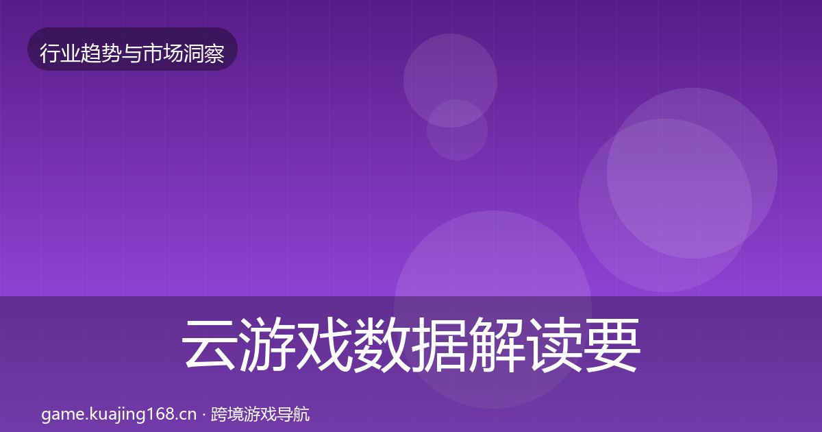 云游戏数据解读要点梳理·第651篇