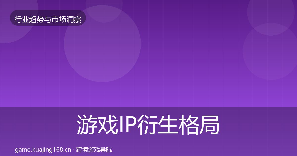 游戏IP衍生格局研判要点梳理·第665篇
