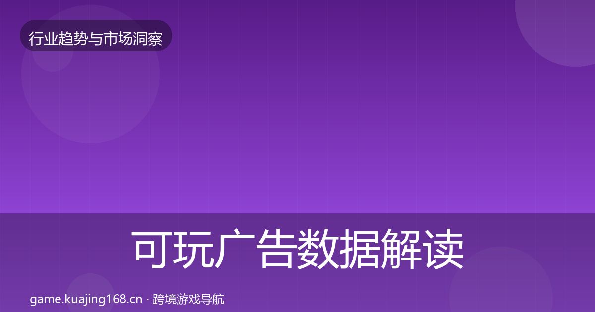 可玩广告数据解读入门到进阶·第694篇