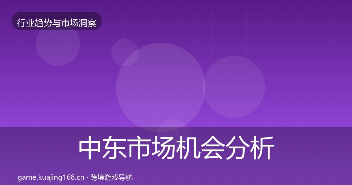 中东市场机会分析入门到进阶·第698篇